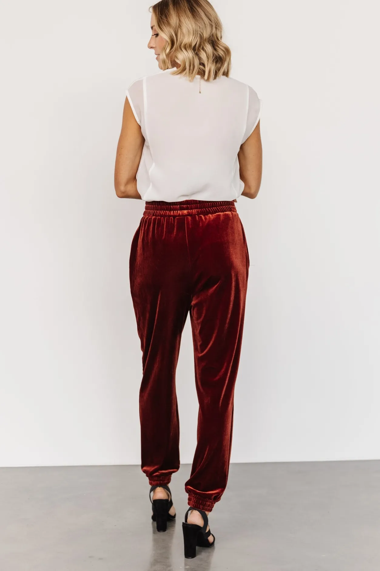 Online Baltic Born Archie Velvet Jogger Pants | Cinnamon