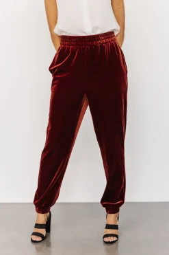 Online Baltic Born Archie Velvet Jogger Pants | Cinnamon