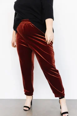 Online Baltic Born Archie Velvet Jogger Pants | Cinnamon