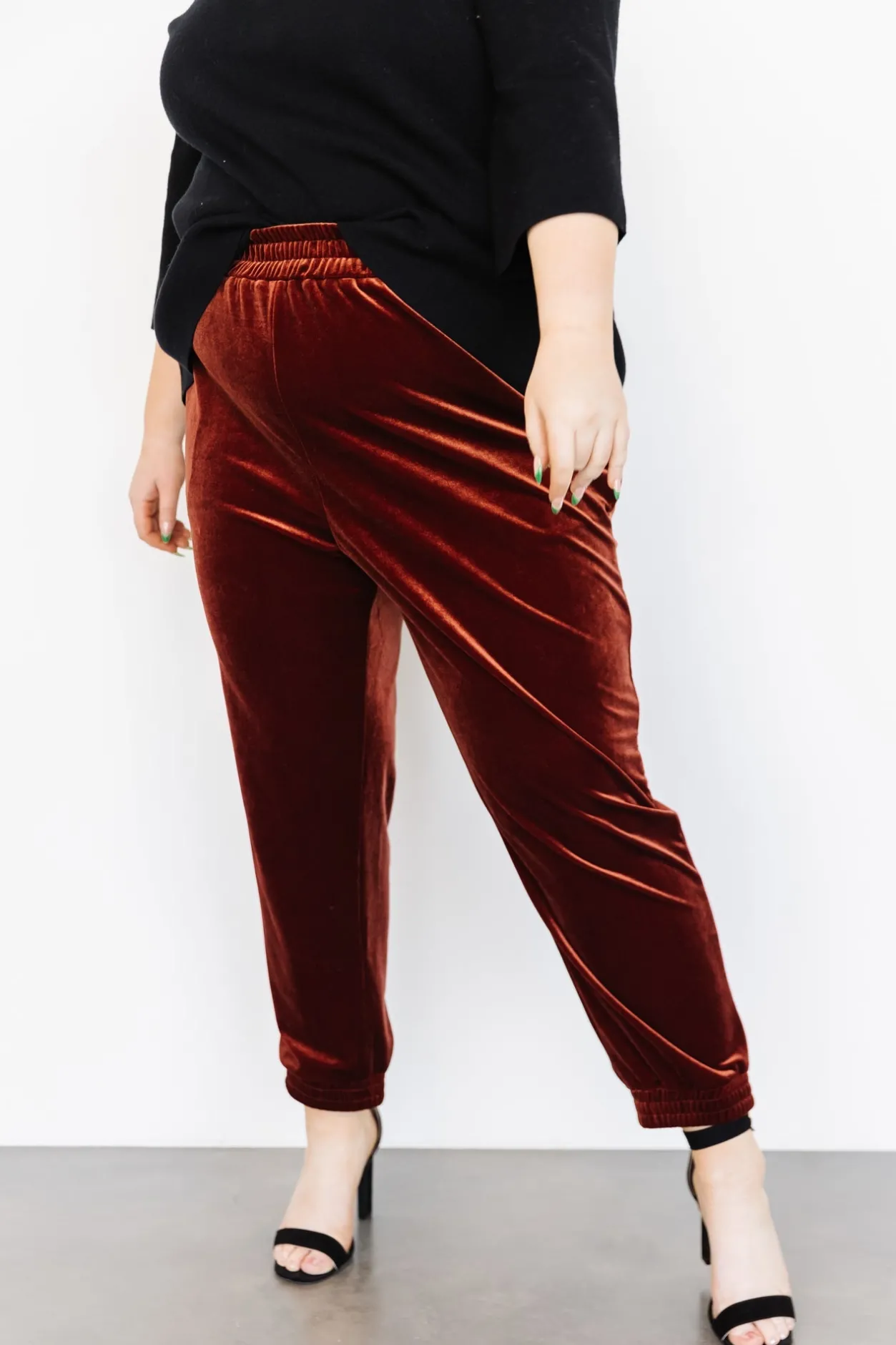 Online Baltic Born Archie Velvet Jogger Pants | Cinnamon