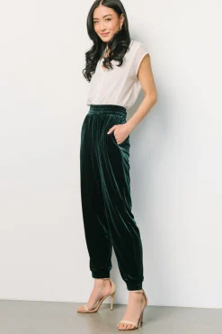 Best Baltic Born Archie Velvet Jogger Pants | Dark Green DarkGreen