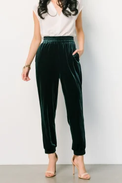 Best Baltic Born Archie Velvet Jogger Pants | Dark Green DarkGreen