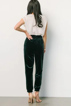 Best Baltic Born Archie Velvet Jogger Pants | Dark Green DarkGreen