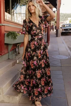 Fashion Baltic Born Ardley Maxi Dress | Black Multi Floral BlackMultiFloral
