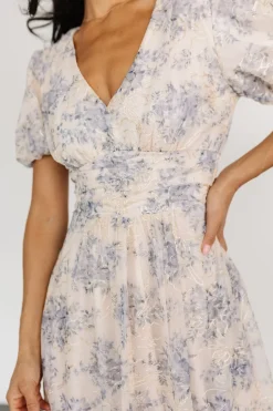 Clearance Baltic Born Ardley Maxi Dress | Cream + Blue Cream+Blue