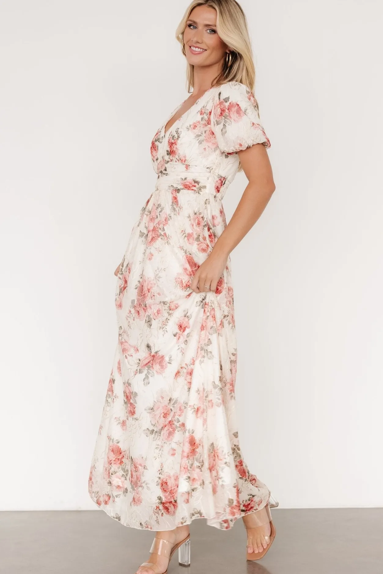 Online Baltic Born Ardley Maxi Dress | Cream + Rose Floral Cream+RoseFloral