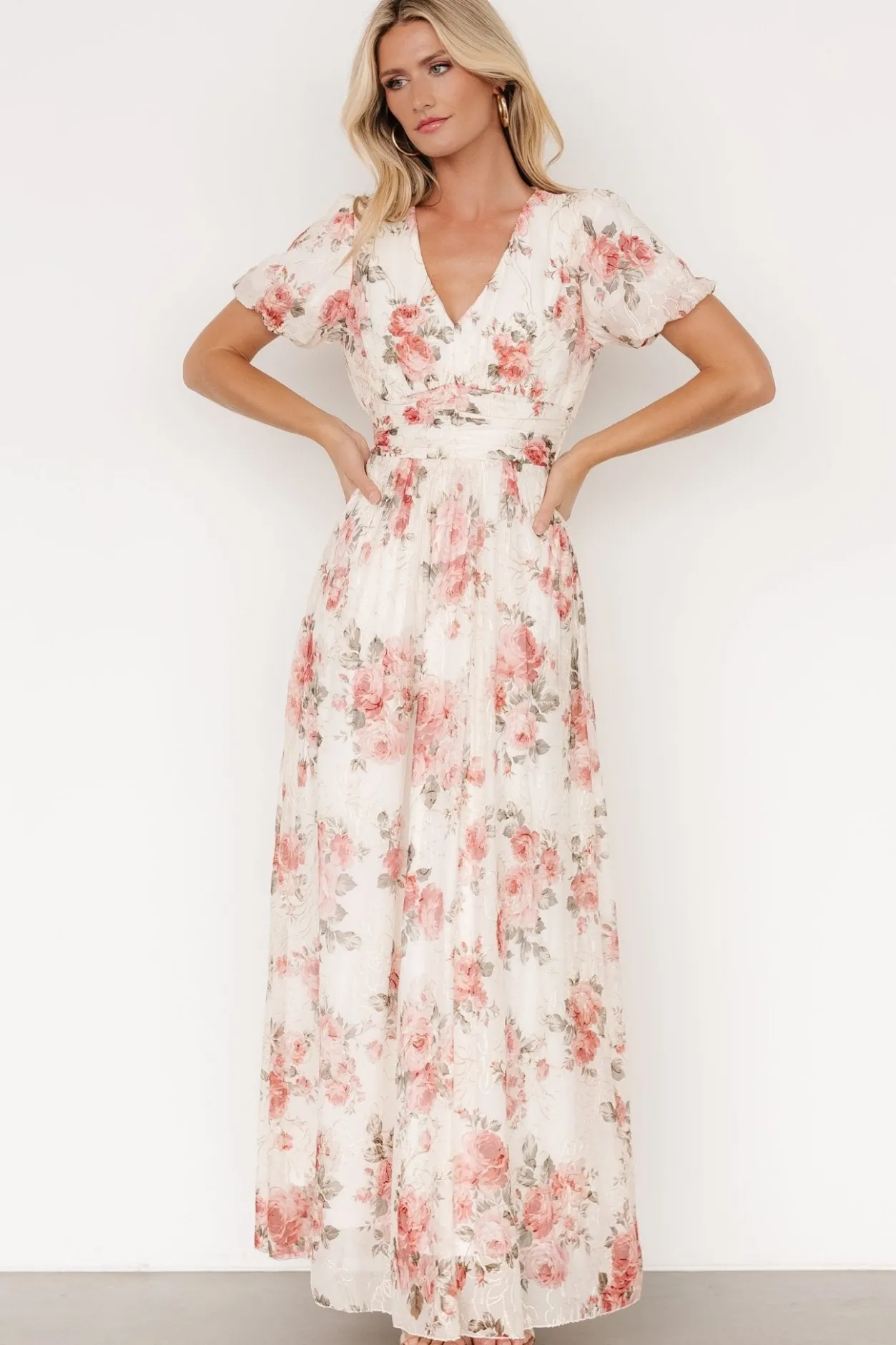 Online Baltic Born Ardley Maxi Dress | Cream + Rose Floral Cream+RoseFloral
