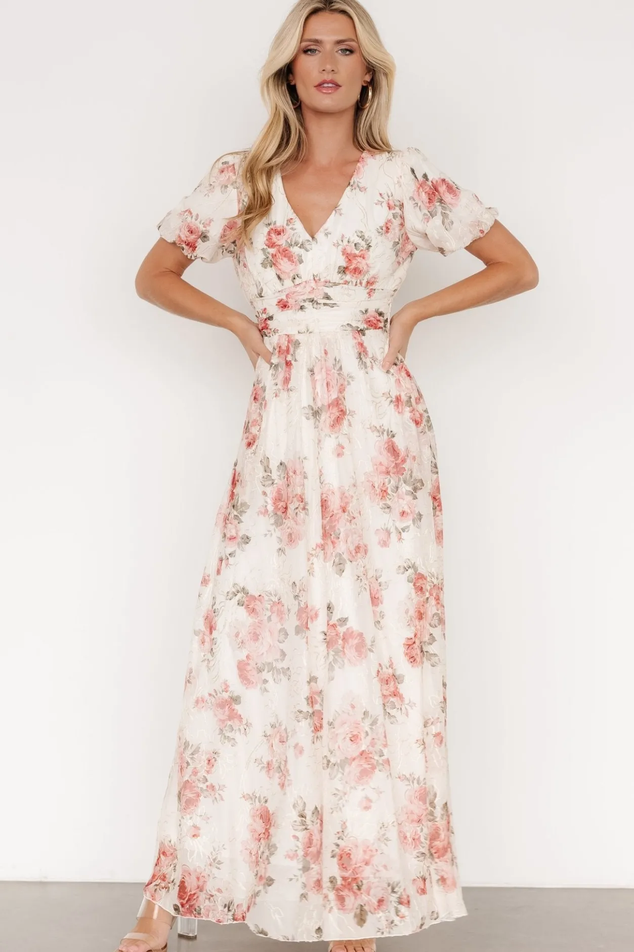 Online Baltic Born Ardley Maxi Dress | Cream + Rose Floral Cream+RoseFloral