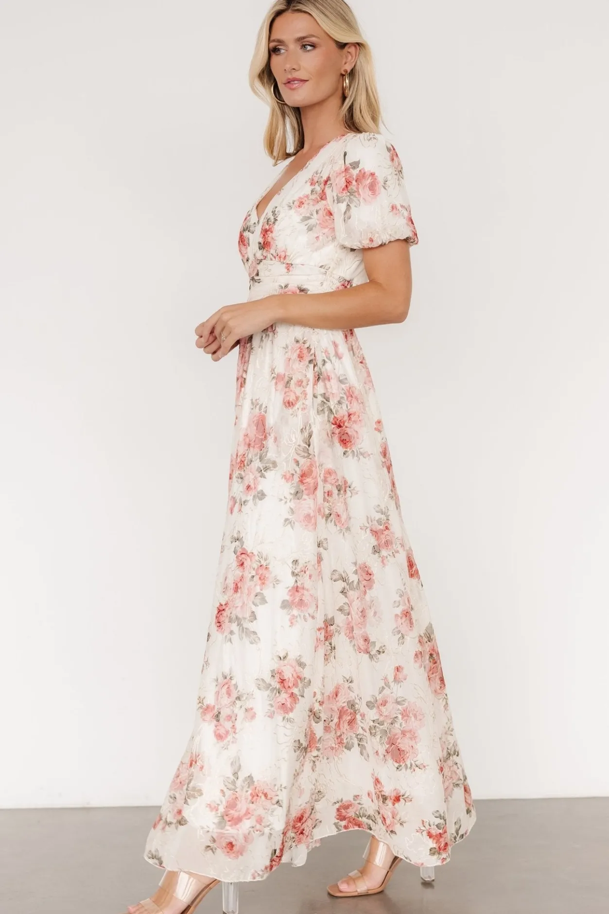 Online Baltic Born Ardley Maxi Dress | Cream + Rose Floral Cream+RoseFloral
