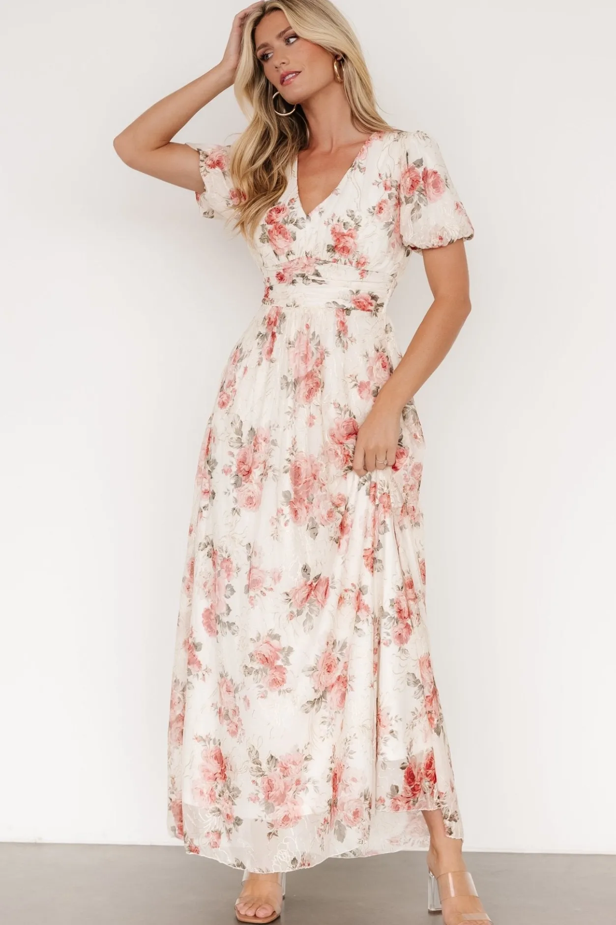 Online Baltic Born Ardley Maxi Dress | Cream + Rose Floral Cream+RoseFloral