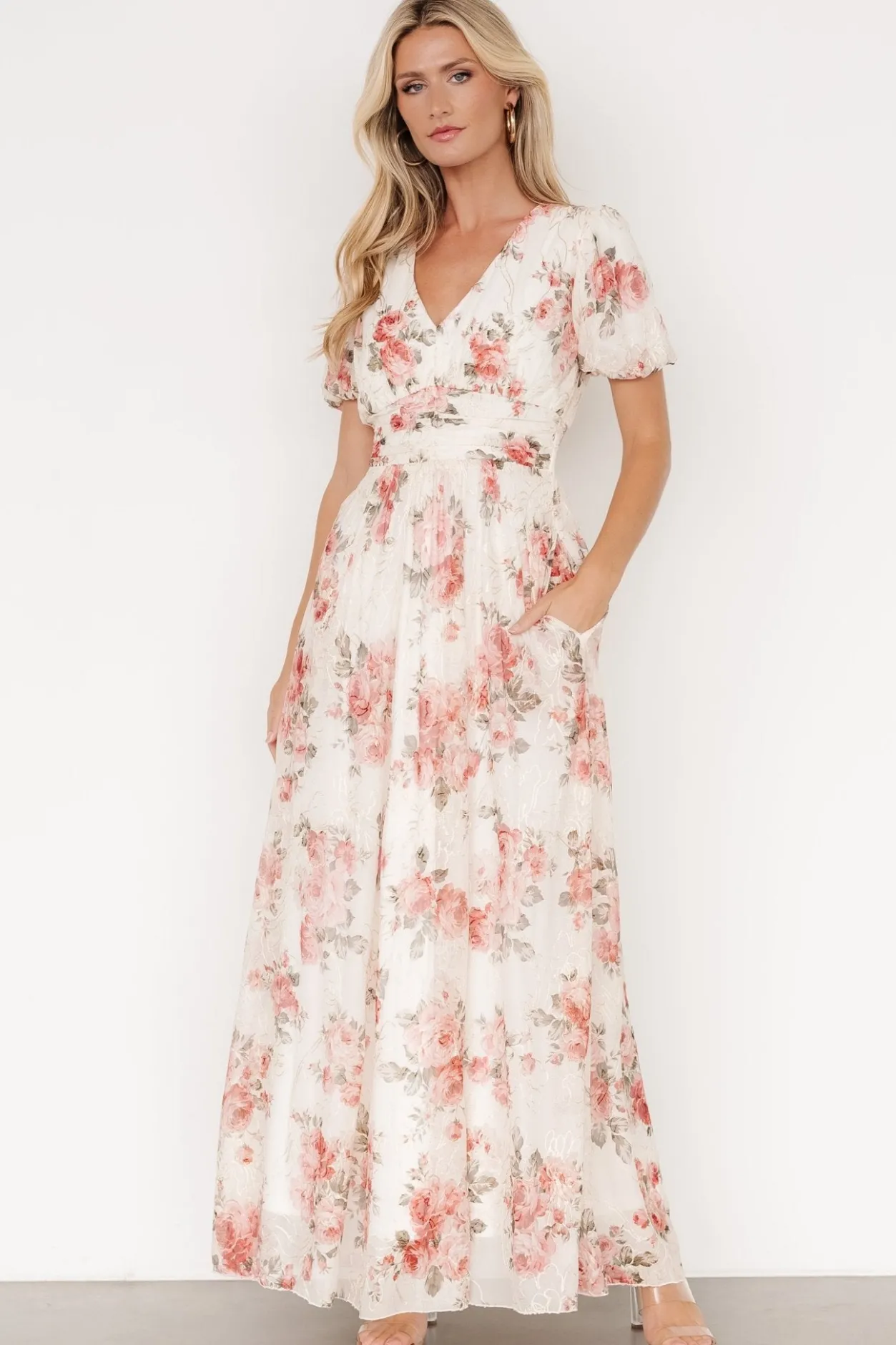 Online Baltic Born Ardley Maxi Dress | Cream + Rose Floral Cream+RoseFloral