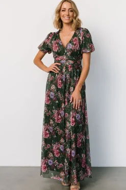 Clearance Baltic Born Ardley Maxi Dress | Green + Pink Floral Green+PinkFloral