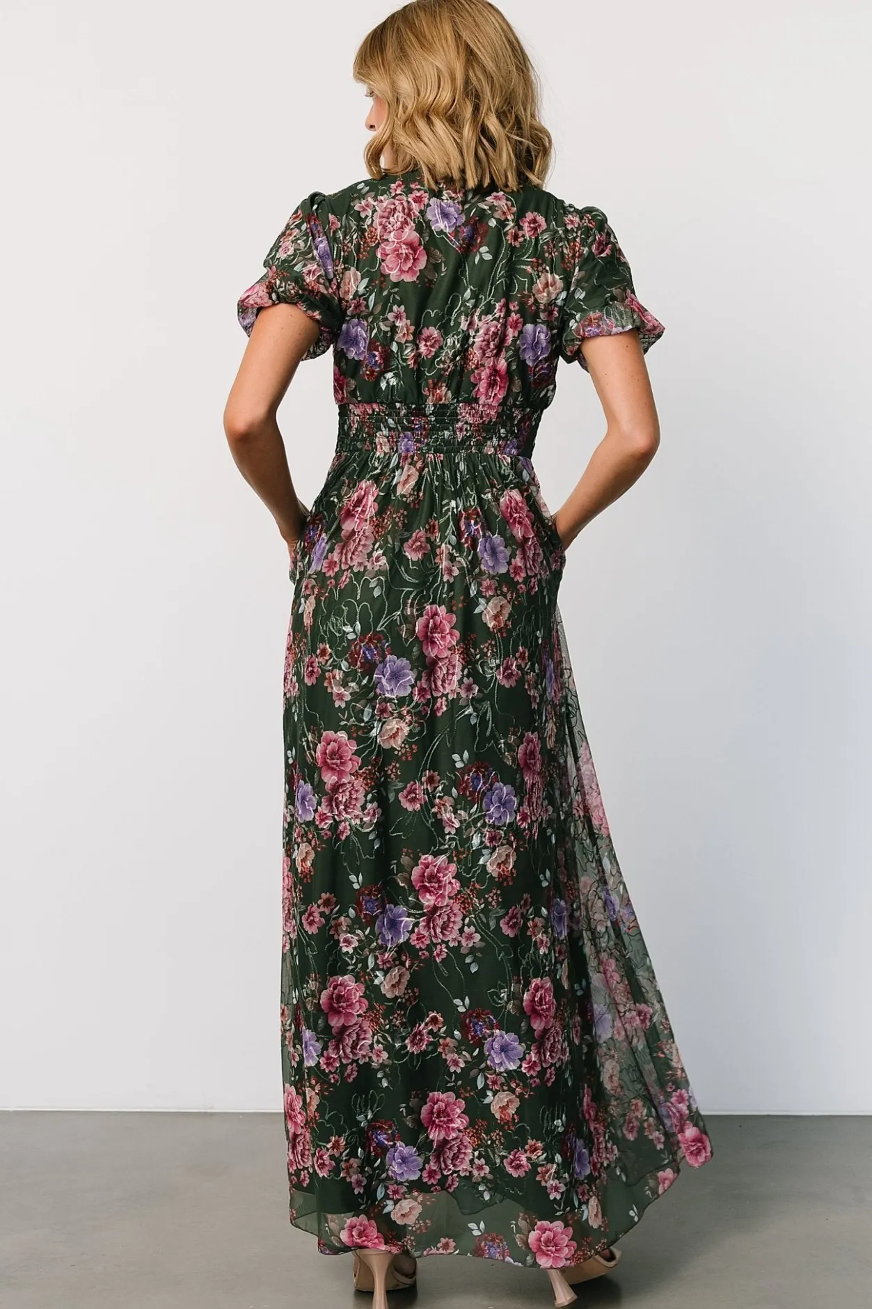 Clearance Baltic Born Ardley Maxi Dress | Green + Pink Floral Green+PinkFloral