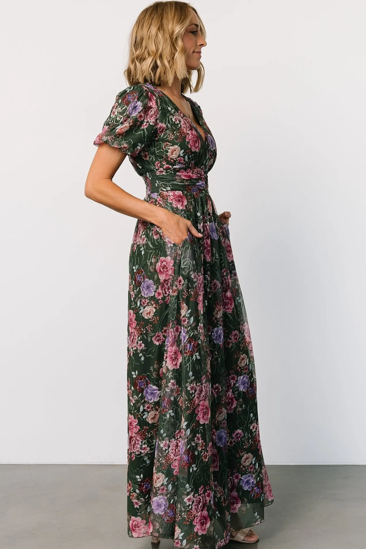 Clearance Baltic Born Ardley Maxi Dress | Green + Pink Floral Green+PinkFloral