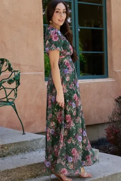Clearance Baltic Born Ardley Maxi Dress | Green + Pink Floral Green+PinkFloral