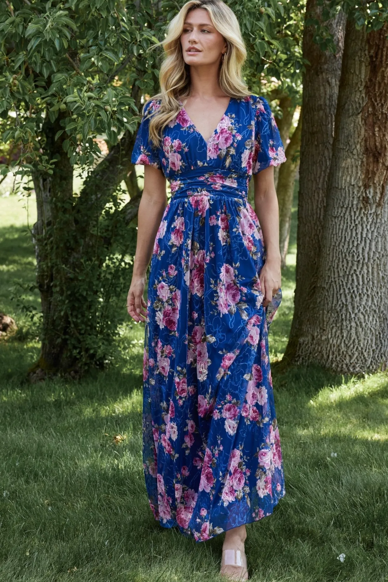 Discount Baltic Born Ardley Maxi Dress | Navy + Pink Floral Navy+PinkFloral