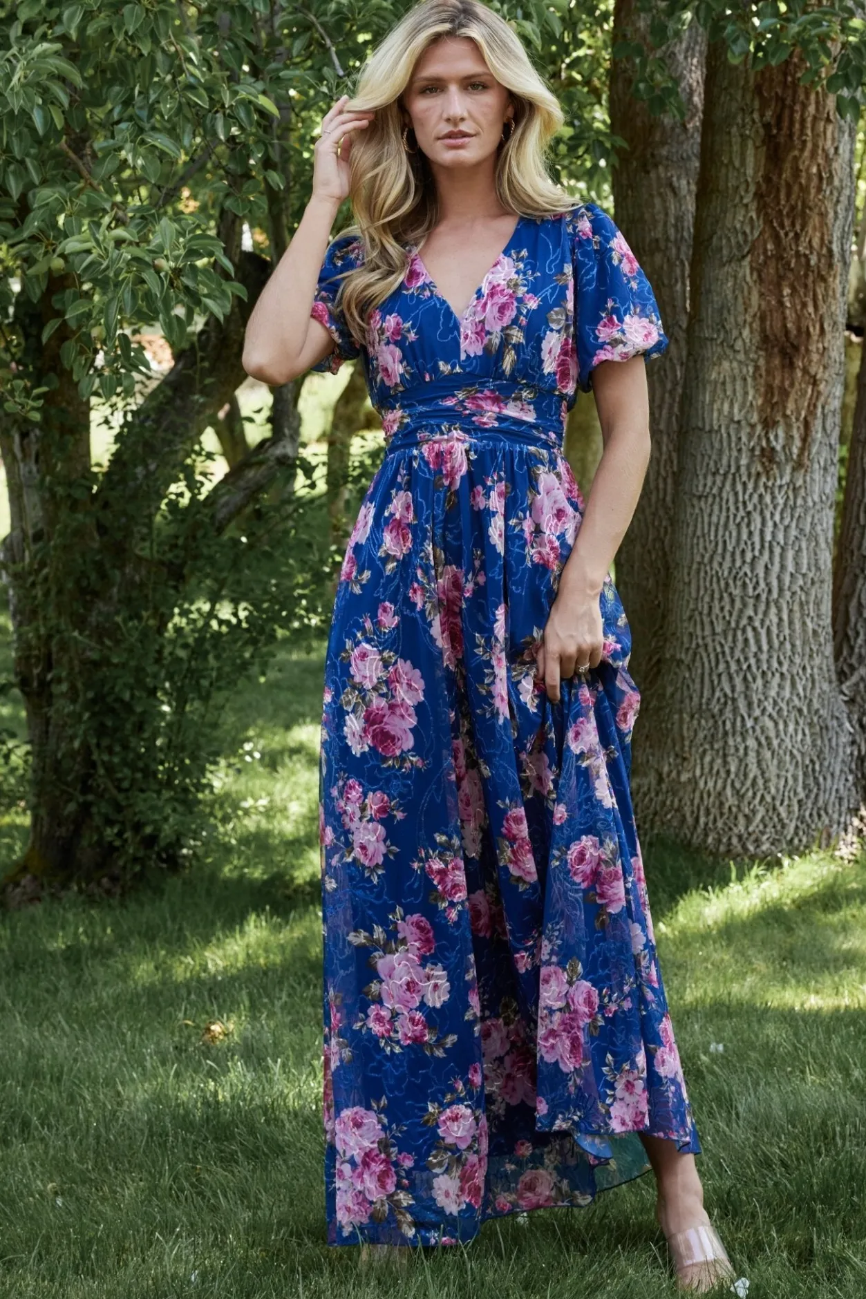 Discount Baltic Born Ardley Maxi Dress | Navy + Pink Floral Navy+PinkFloral