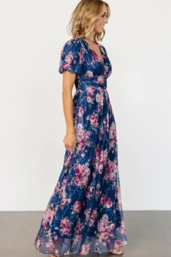Discount Baltic Born Ardley Maxi Dress | Navy + Pink Floral Navy+PinkFloral