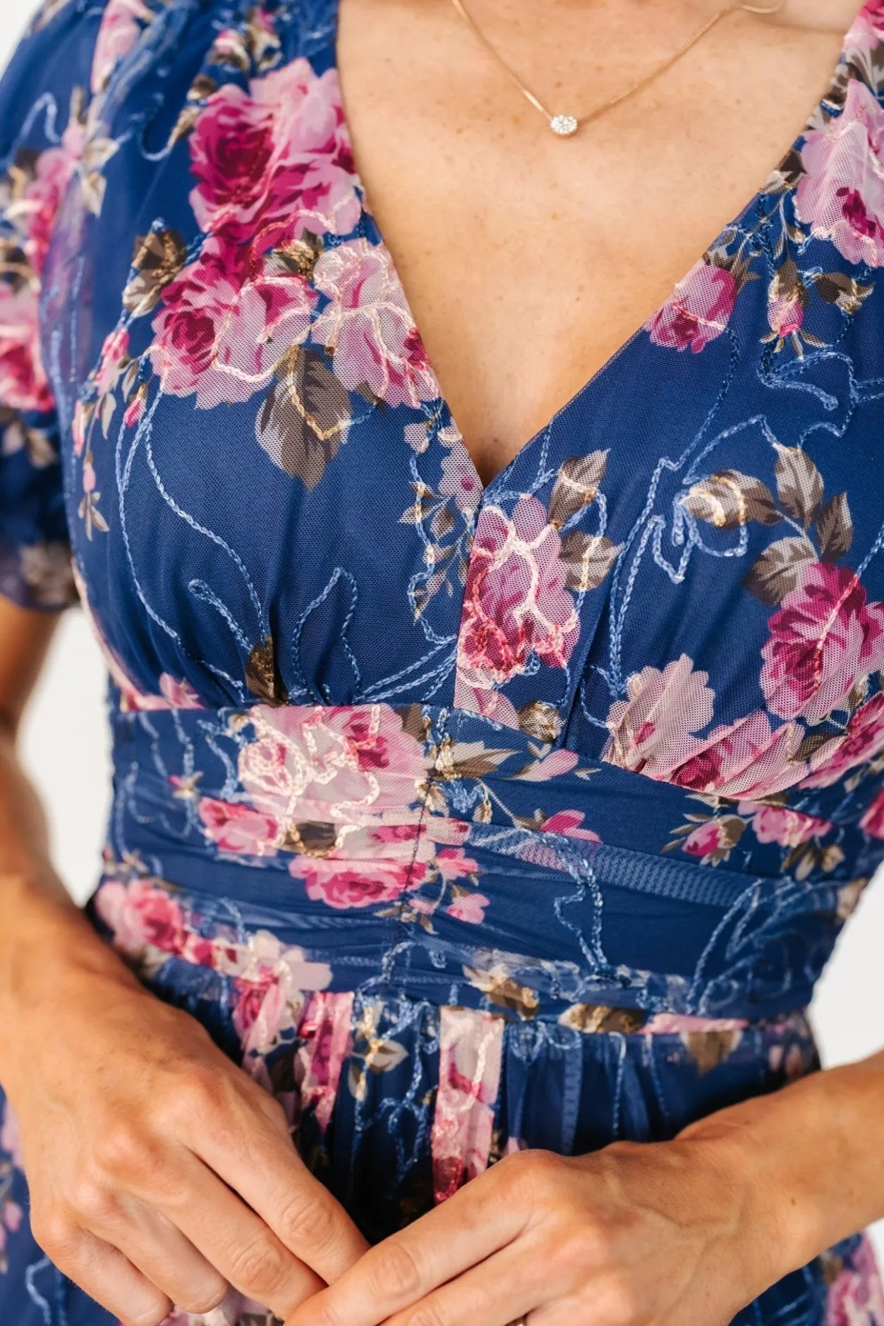 Discount Baltic Born Ardley Maxi Dress | Navy + Pink Floral Navy+PinkFloral
