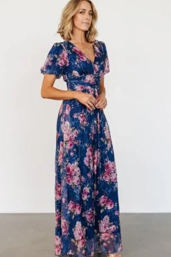 Discount Baltic Born Ardley Maxi Dress | Navy + Pink Floral Navy+PinkFloral