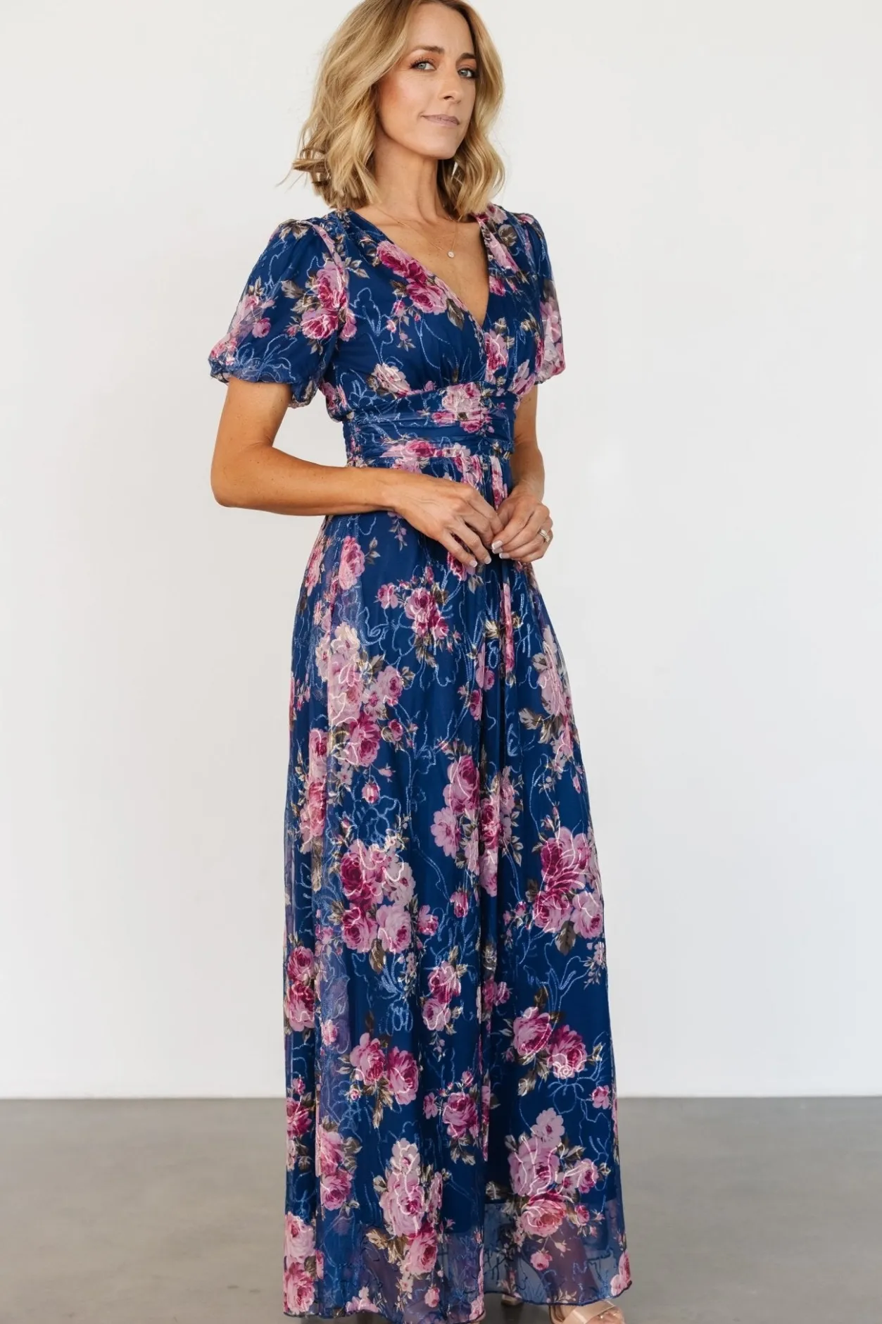 Discount Baltic Born Ardley Maxi Dress | Navy + Pink Floral Navy+PinkFloral