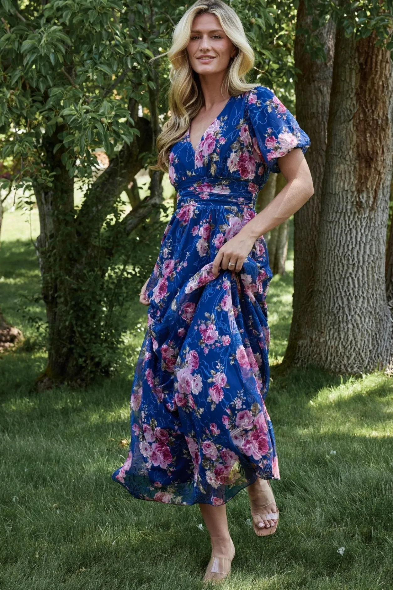 Discount Baltic Born Ardley Maxi Dress | Navy + Pink Floral Navy+PinkFloral