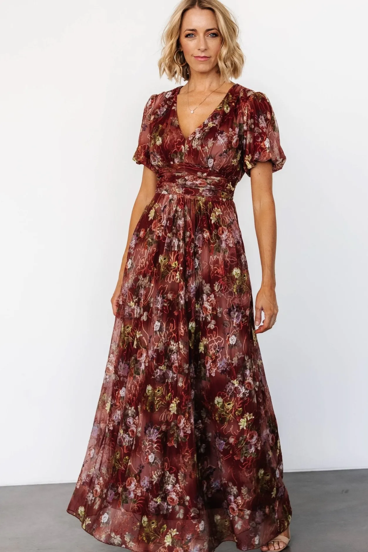 New Baltic Born Ardley Maxi Dress | Rust Multi Floral RustMultiFloral