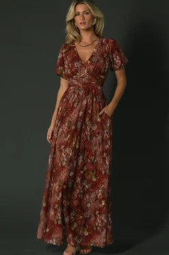 New Baltic Born Ardley Maxi Dress | Rust Multi Floral RustMultiFloral