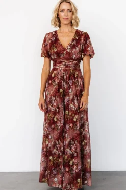 New Baltic Born Ardley Maxi Dress | Rust Multi Floral RustMultiFloral