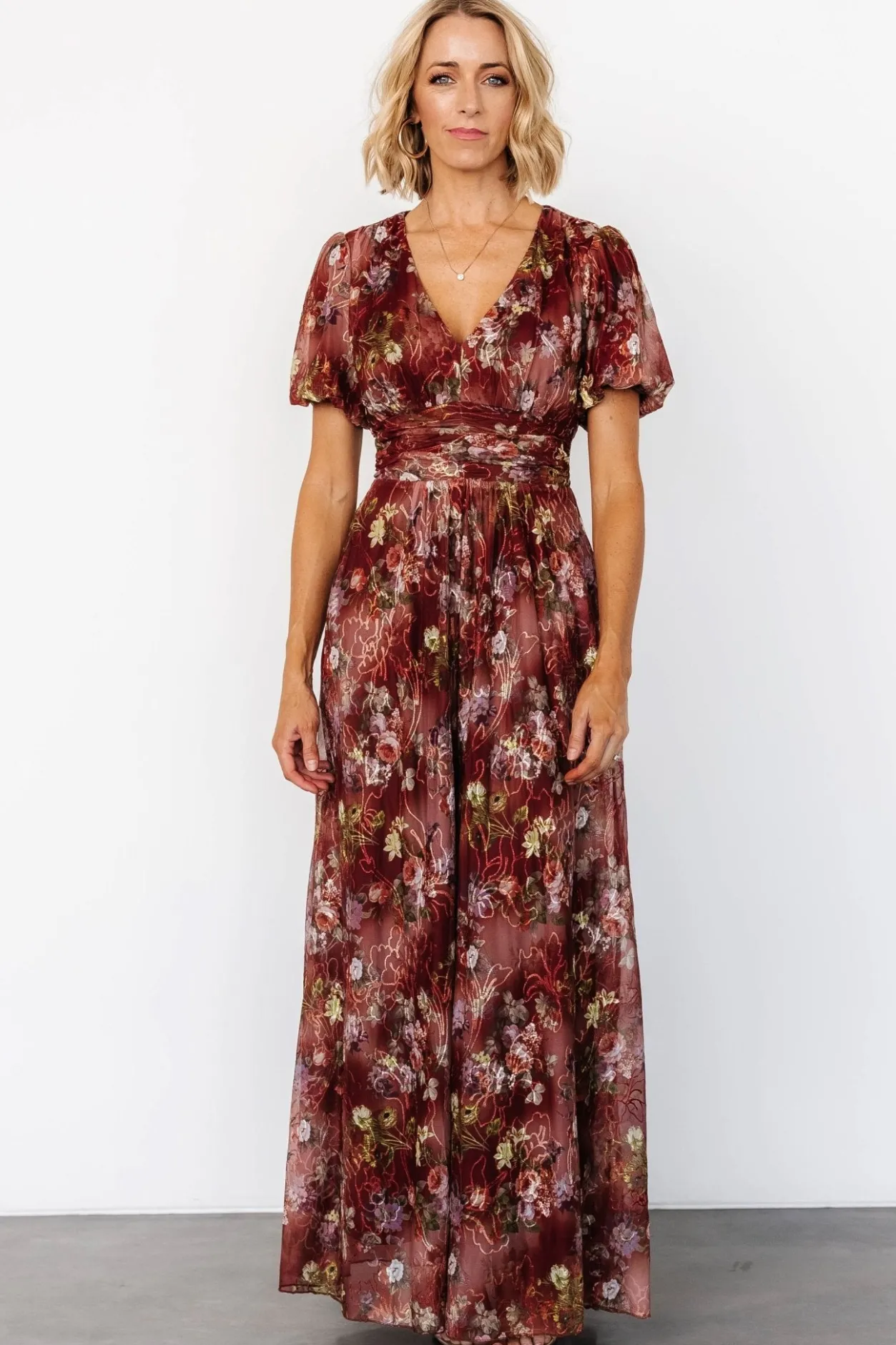 New Baltic Born Ardley Maxi Dress | Rust Multi Floral RustMultiFloral