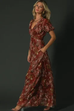 New Baltic Born Ardley Maxi Dress | Rust Multi Floral RustMultiFloral