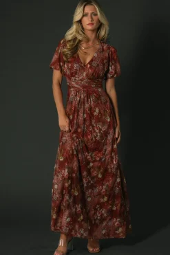 New Baltic Born Ardley Maxi Dress | Rust Multi Floral RustMultiFloral