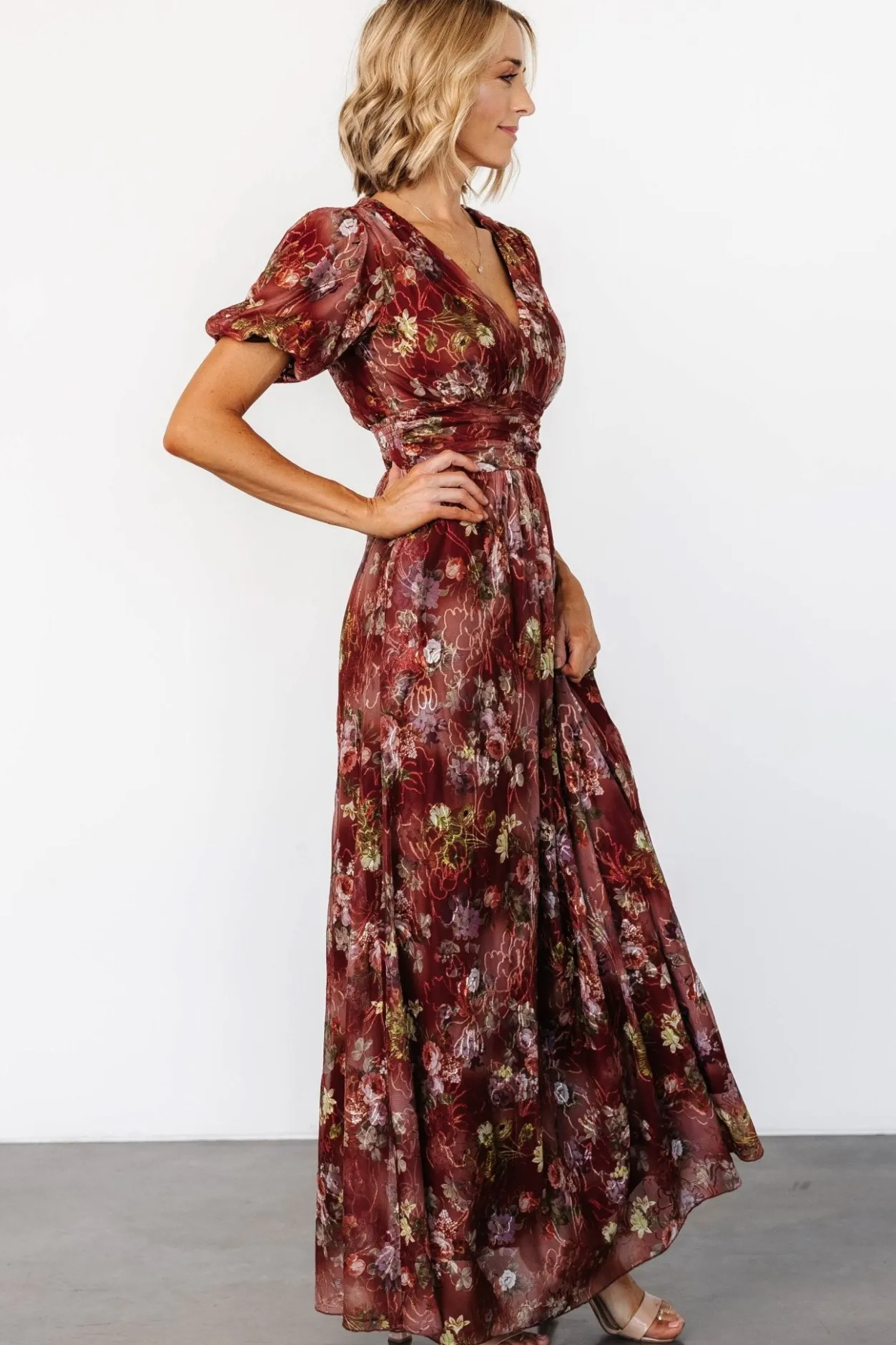 New Baltic Born Ardley Maxi Dress | Rust Multi Floral RustMultiFloral