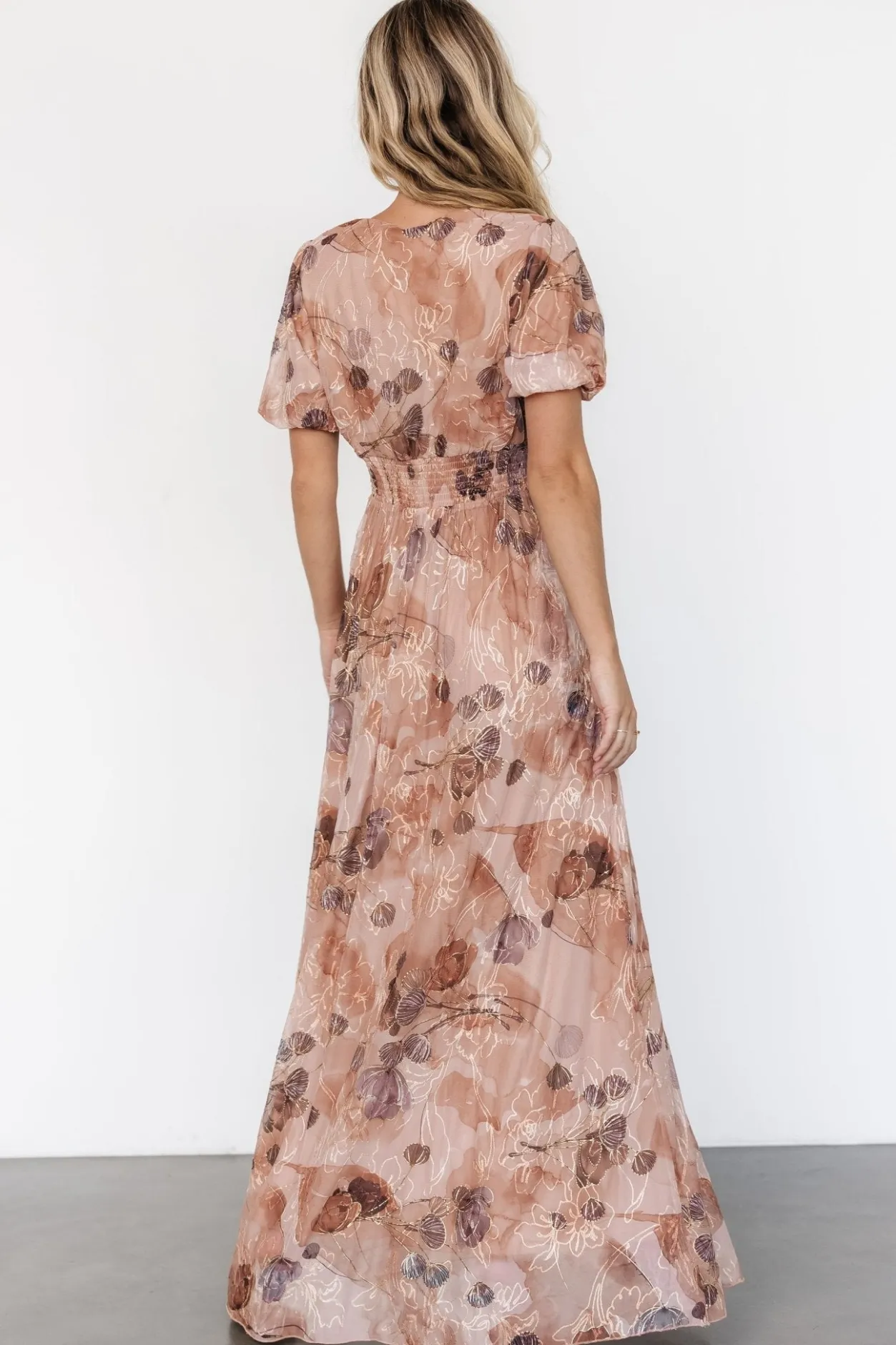 Online Baltic Born Ardley Maxi Dress | Taupe Floral TaupeFloral