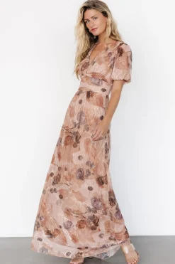 Online Baltic Born Ardley Maxi Dress | Taupe Floral TaupeFloral