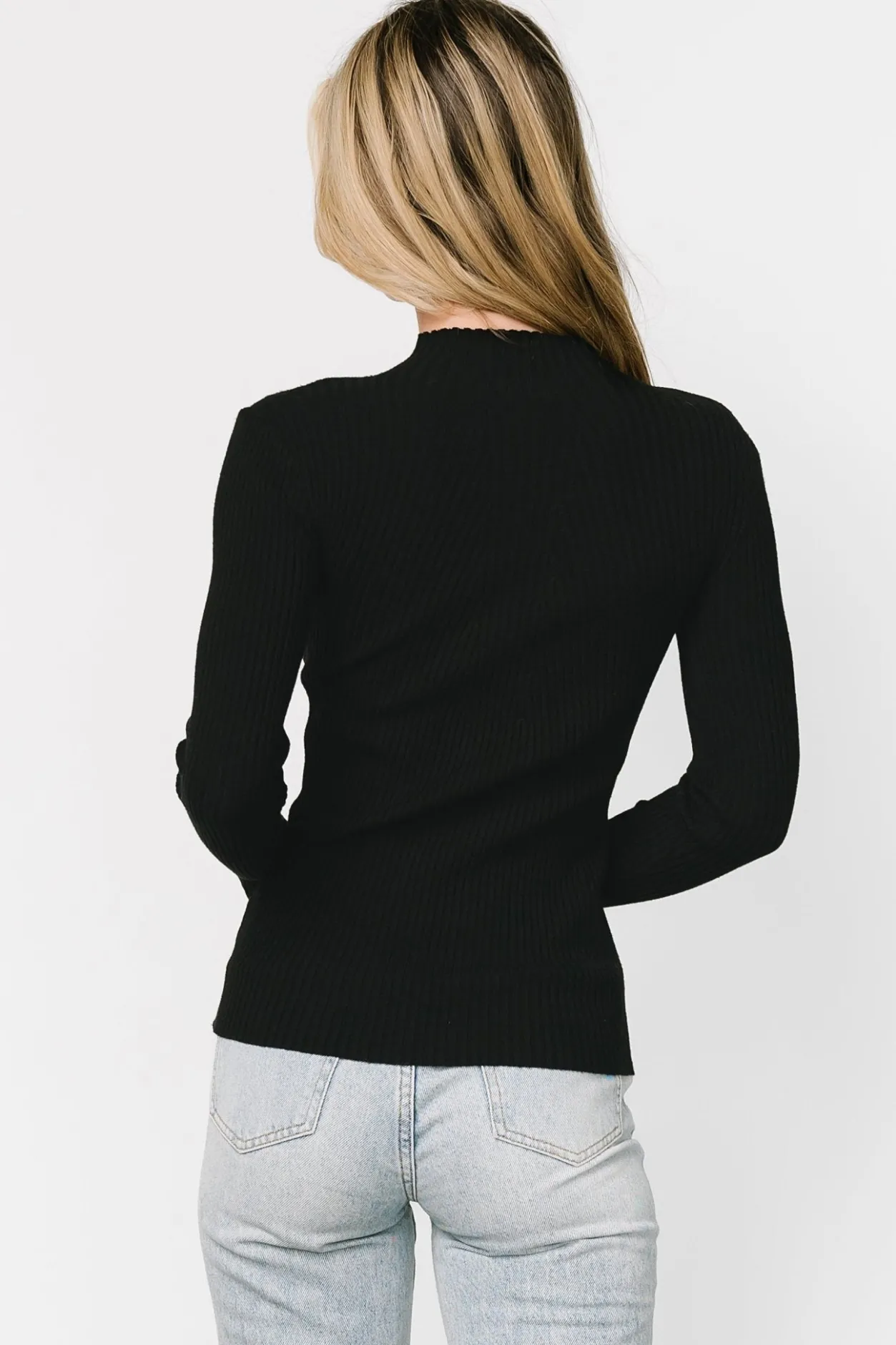 Discount Baltic Born Ari Ribbed Long Sleeve Top | Black