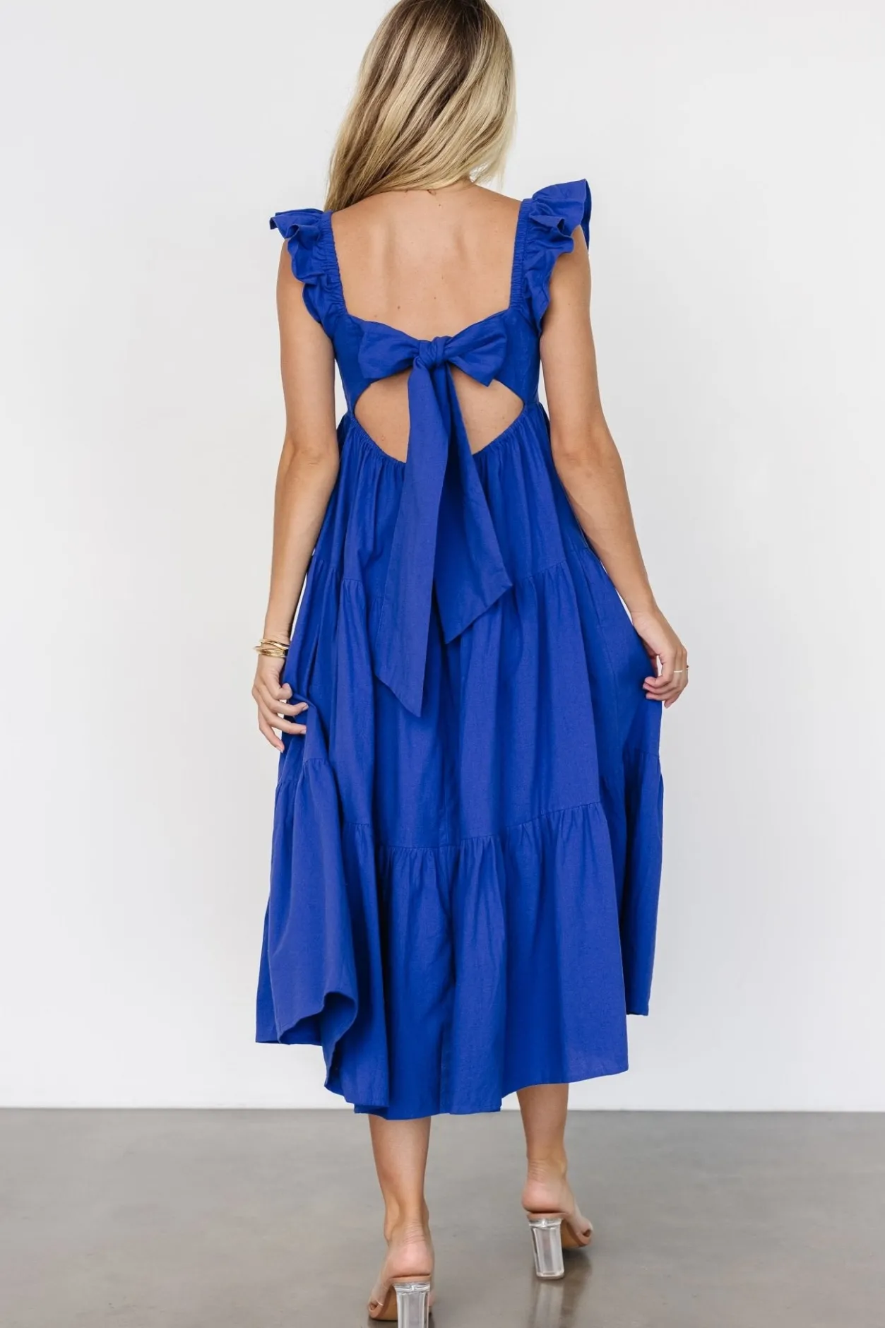 Outlet Baltic Born Aria Back Tie Dress | Blue