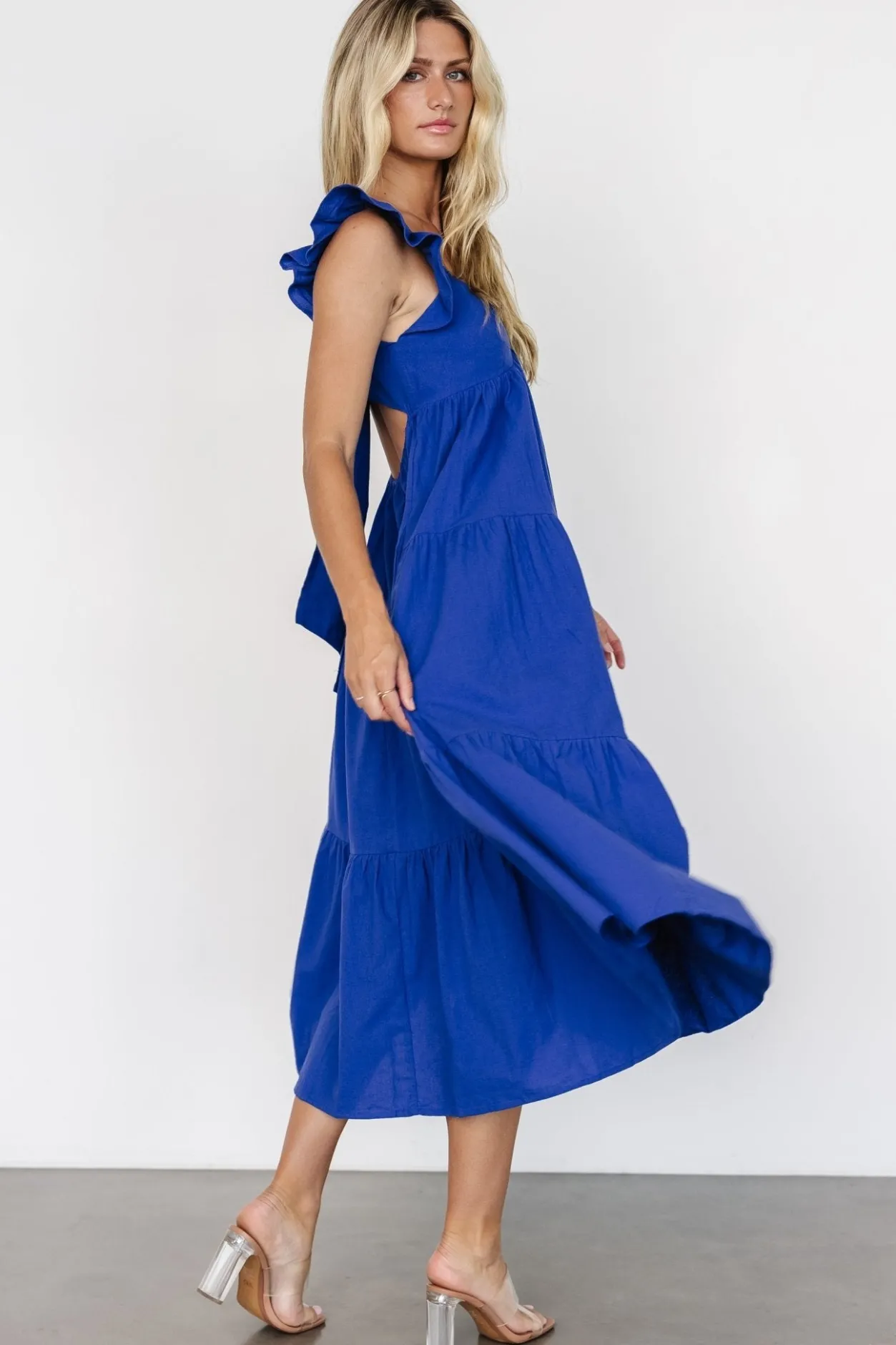 Outlet Baltic Born Aria Back Tie Dress | Blue