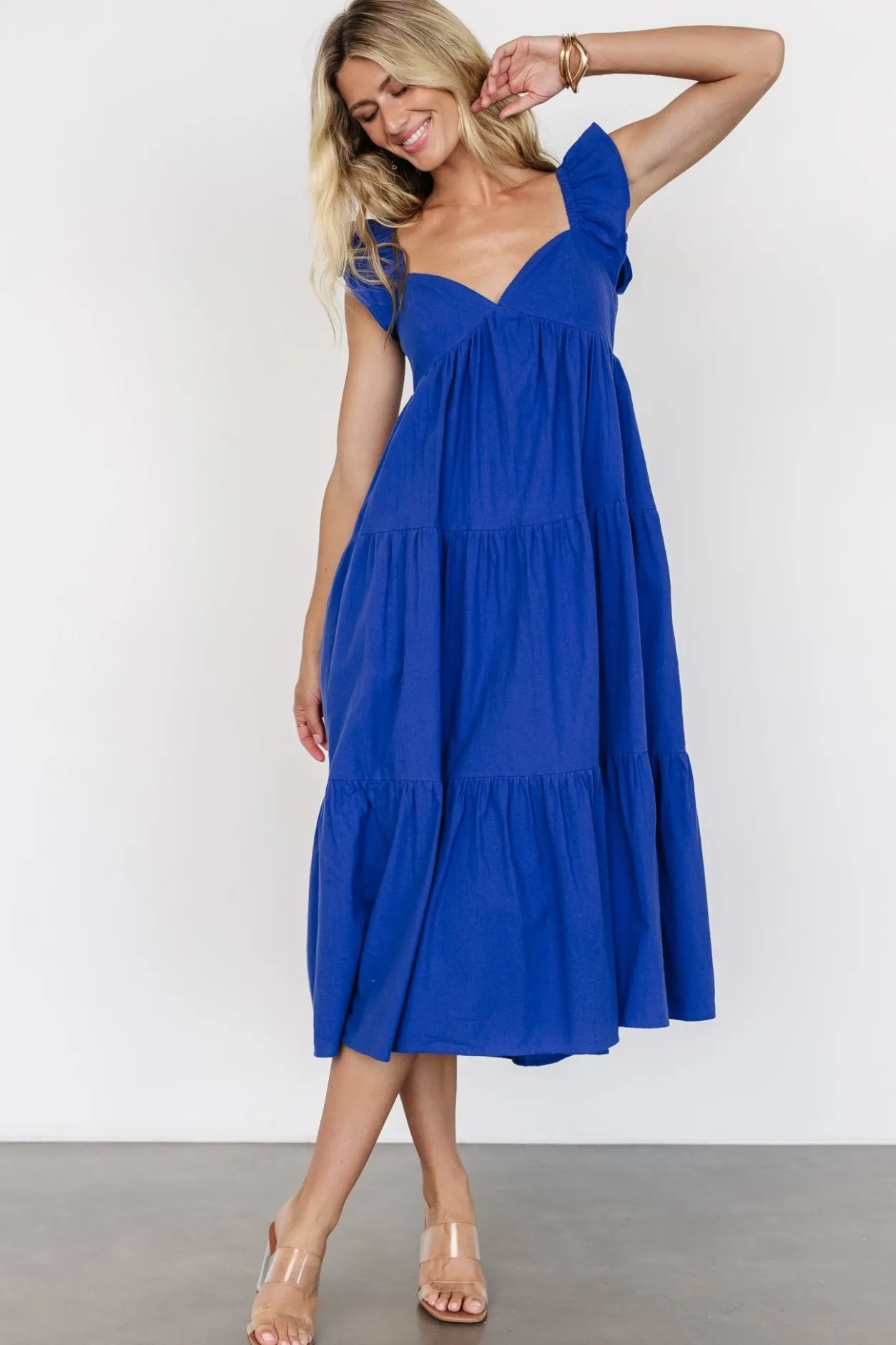 Outlet Baltic Born Aria Back Tie Dress | Blue
