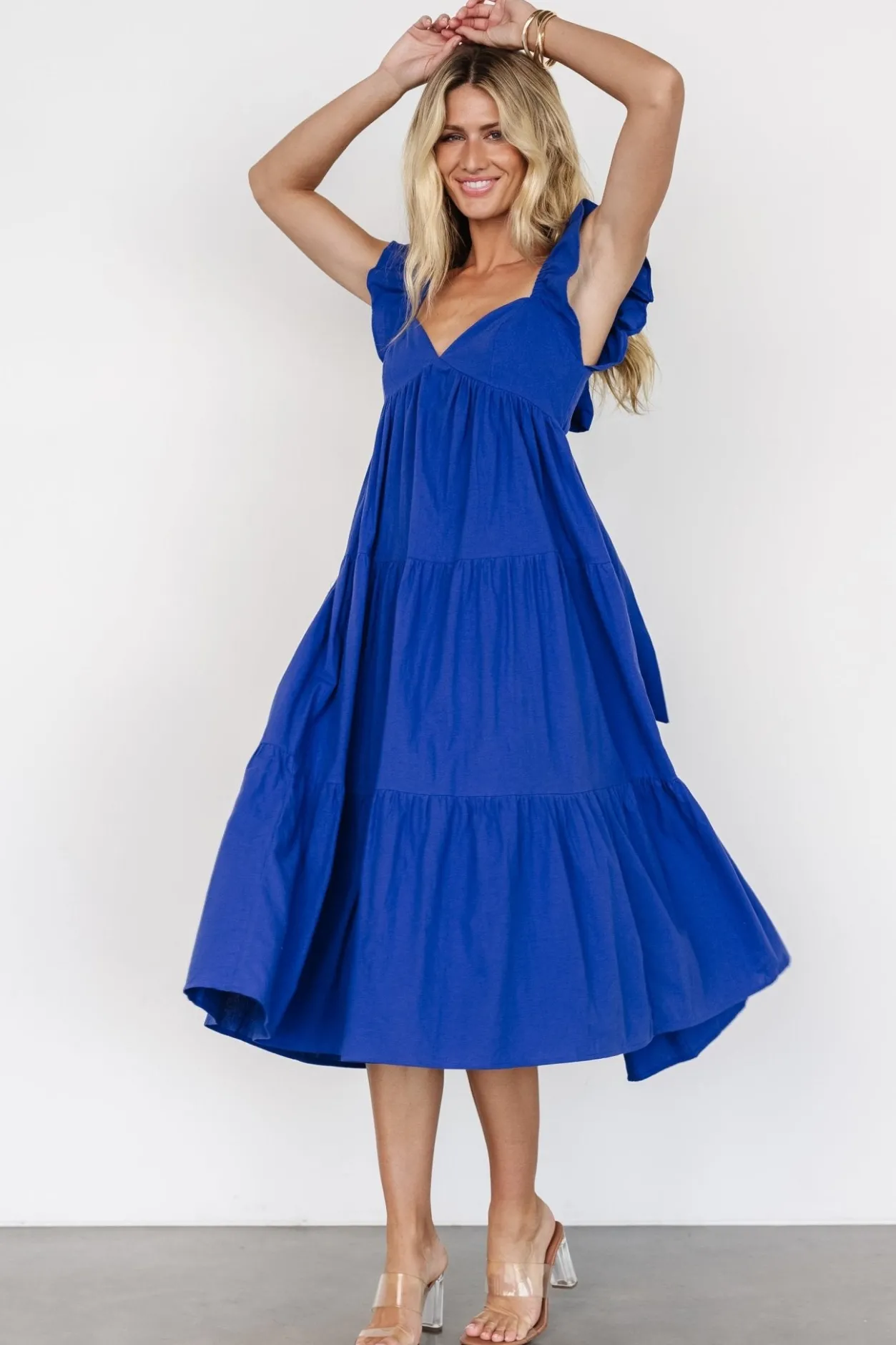 Outlet Baltic Born Aria Back Tie Dress | Blue