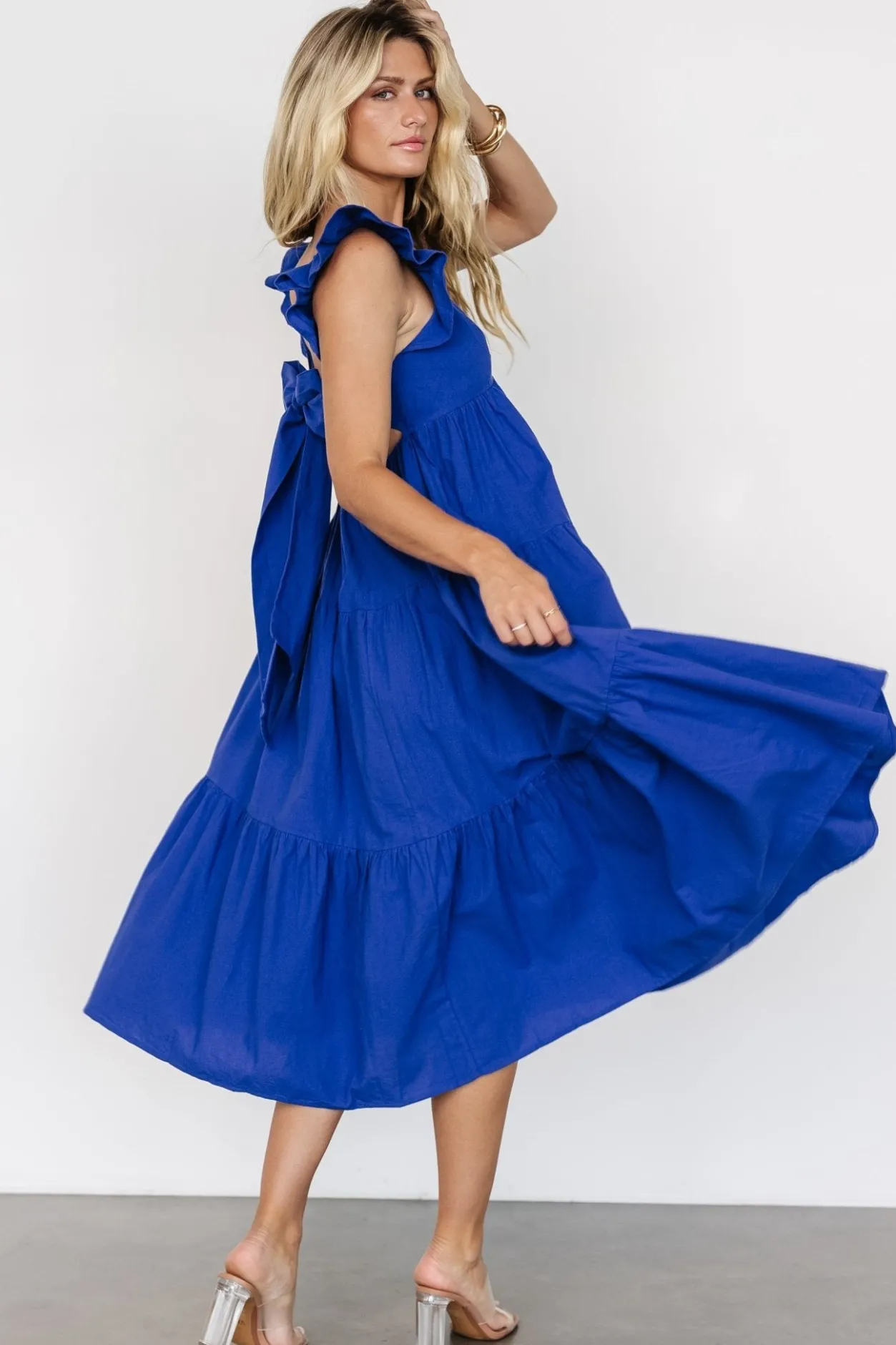 Outlet Baltic Born Aria Back Tie Dress | Blue