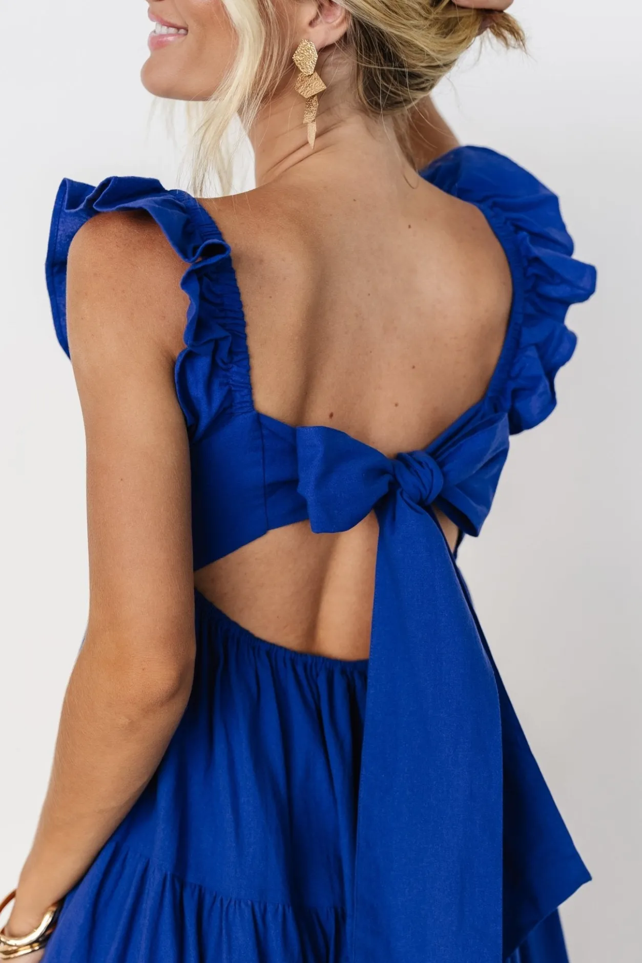 Outlet Baltic Born Aria Back Tie Dress | Blue