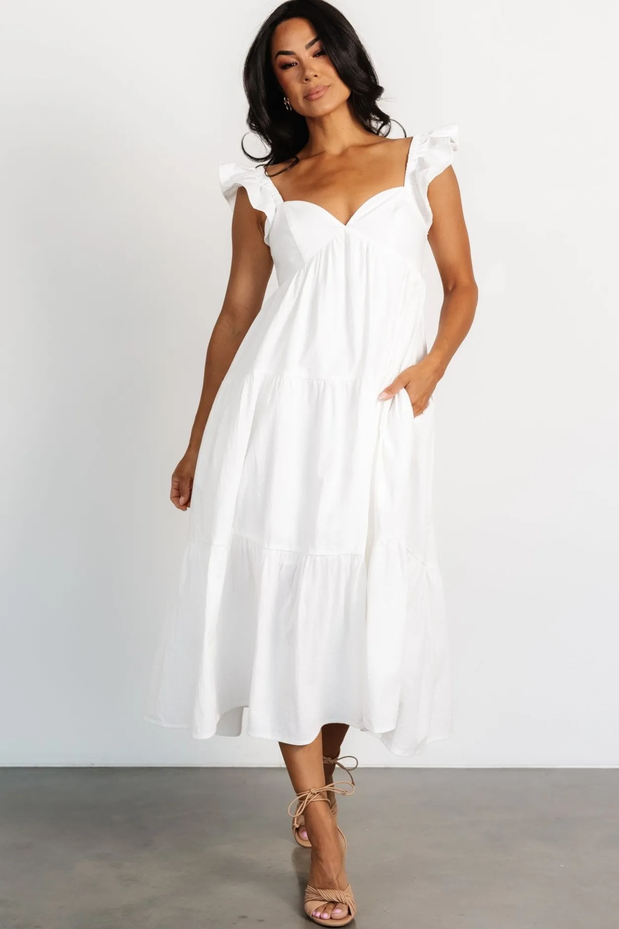 Discount Baltic Born Aria Back Tie Dress | Off White OffWhite