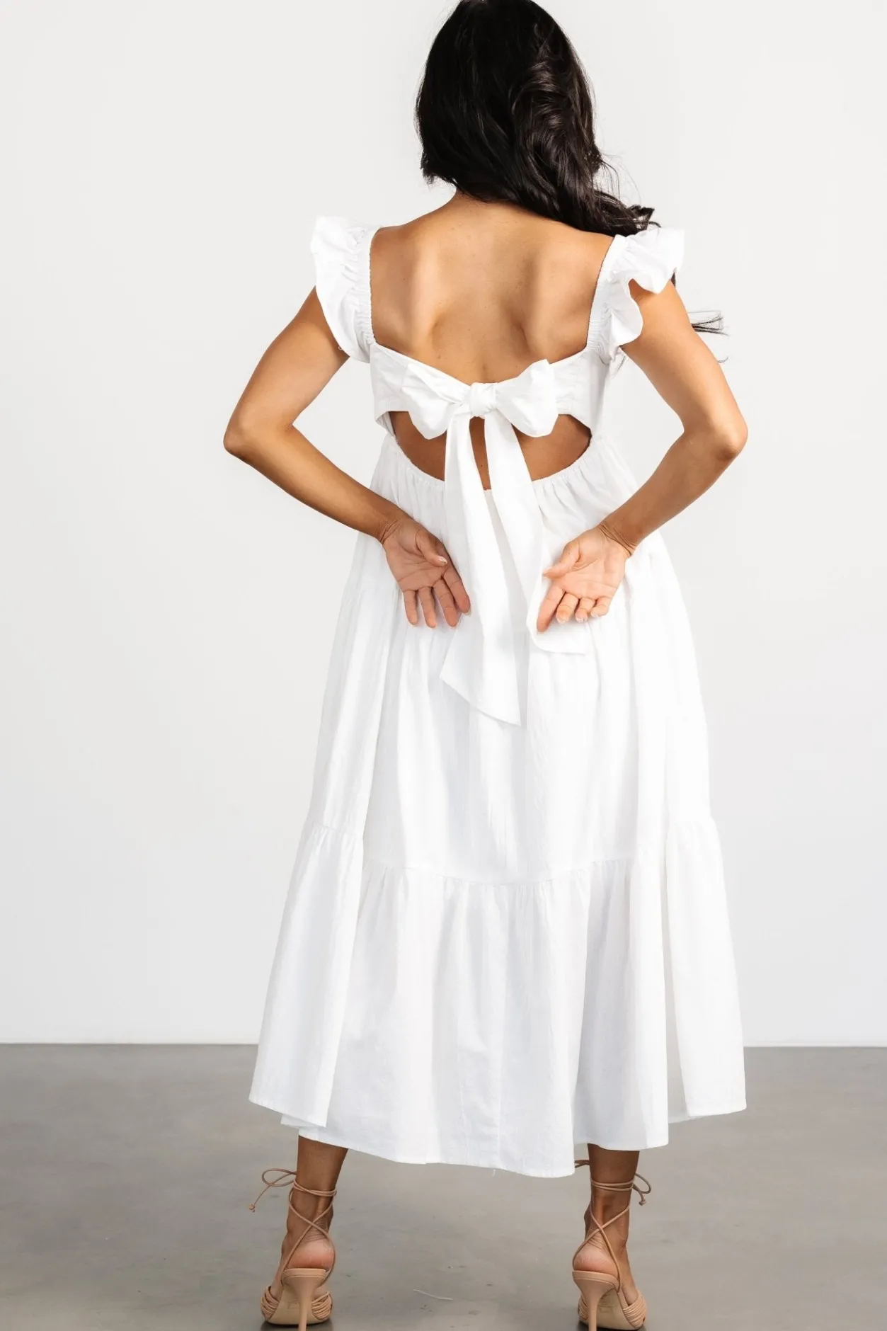 Discount Baltic Born Aria Back Tie Dress | Off White OffWhite