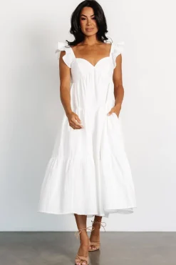 Discount Baltic Born Aria Back Tie Dress | Off White OffWhite