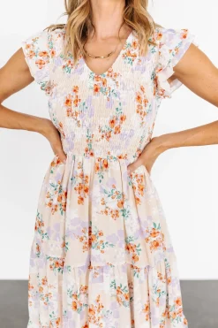 Clearance Baltic Born Arla Smocked Maxi Dress | Cream Floral CreamFloral