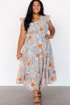Online Baltic Born Arla Smocked Maxi Dress | Light Blue Floral LightBlueFloral