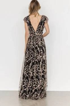 Fashion Baltic Born Arlene Shimmer Gown | Black + Rose Gold Black+RoseGold