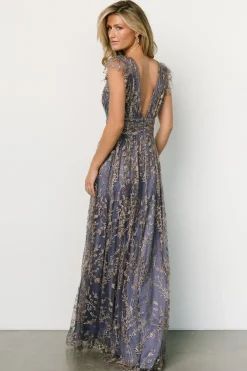 New Baltic Born Arlene Shimmer Gown | Blue + Gold Blue+Gold