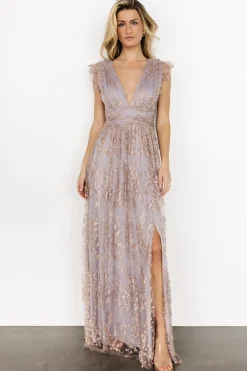 New Baltic Born Arlene Shimmer Gown | Dusty Lilac + Rose DustyLilac+Rose